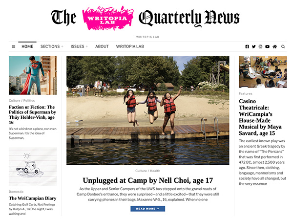 Writopia Quarterly News